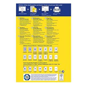 AVERY Zweckform Universal-Etiketten, 96 x 63,5 mm, wiederablösbar, 200 + 40 Stück