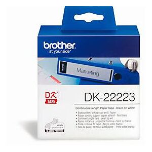 Brother Endlos-Etikett, DK-22223, 50mm x 30,48m, Papier weiss
