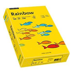 Farbiges Kopierpapier Mondi Rainbow, DIN A4, 120 g/m², intensivgelb, 1 Paket = 250 Blatt