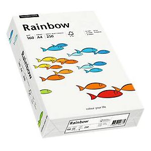 Farbiges Kopierpapier Mondi Rainbow, DIN A4, 160 g/m², weiss, 1 Paket = 250 Blatt