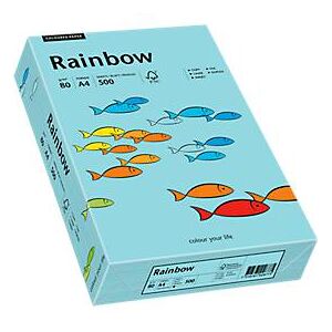 Farbiges Kopierpapier Mondi Rainbow, DIN A4, 80 g/m², mittelblau, 1 Paket = 500 Blatt