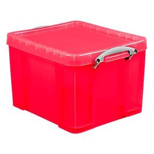 Really Useful Box Box, Kunststoff, transparent rot, 35 l