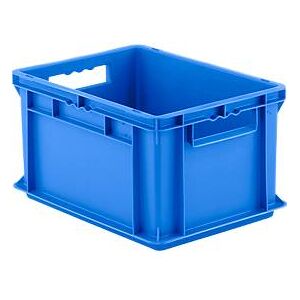 Schäfer Shop Kasten im EURO-Mass EF 4220, L 400 x B 300 x H 220 mm, Inhalt 20,4 l,  Tragkraft 15 kg, stapelbar, Polypropylen, blau