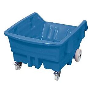 Kippwagen, Polyethylen, blau, B 1150 x T 1560 x H 925 mm, 750 l, Schüttkanthöhe 560 mm, bis 250 kg