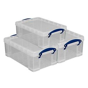 Really Useful Boxen, Fassungsvermögen 9 Liter, als Lager- und Kurierbox, 3er-Set