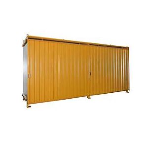 Regalcontainer BAUER CEN 59-2, Stahl, Schiebetor, B 6245 x T 1550 x H 2980 mm, orange