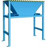 Bauer BTS Befülltrichter, Stahlblech, Standkonstruktion, Einfahrtaschen, lackiert, L 980 x B 1980 x H 2050 mm, lichtblau RAL 5012