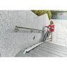 Mottez Erweiterungselement für Treppen-Fahrradrampe, L 1130 x B 125 mm, bis 25 kg, mit Befestigungslasche, Blech verzinkt