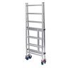 Faltgerüst Krause RollTec®, Arbeitshöhe bis 2,9 m, belastbar bis 200 kg/m2, mit Belagbühne, mobil, Aluminium