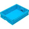 WALTHER Euro-Faltbox 8622 V1, Polypropylen, blau, L 800 x B 600 x H 220 mm, 70 Liter