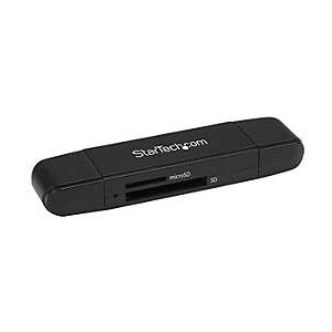 StarTech.com USB Speicherkartenlesegerät - USB 3.0 SD Kartenleser - Kompakt - 5Gbit/s - USB Kartenleser - MicroSD USB Adapter (SDMSDRWU3AC) - Kartenleser - USB 3.0/USB-C