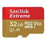 SanDisk Extreme - Flash-Speicherkarte (microSDHC/SD-Adapter inbegriffen) - 32 GB - A1 / Video Class V30 / UHS-I U3 - microSDHC UHS-I