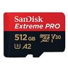 SanDisk Extreme Pro - Flash-Speicherkarte (microSDXC-an-SD-Adapter inbegriffen) - 512 GB - A2 / Video Class V30 / UHS-I U3 / Class10 - microSDXC UHS-I