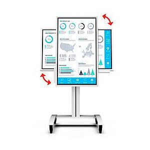 Monitorständer Peerless-AV SR560-FLIP2, mobil, für 1 digitales Flipchart Samsung FLIP2 mit 55 oder 65″, Rotationsfunktion, höhenverstell-/dreh-/neigbar