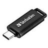 USB-C-Stick Verbatim Store 'n' Go, 64 GB, Retractable Typ-C, 100MB/s Lesegeschwindigkeit & 20 MB/s Schreibgeschwindigkeit, schwarz