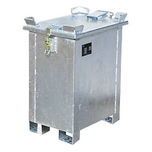 Lithium-Ionen-Lagerbehälter LIL 30, Stahlblech, abschliessbarer Deckel, 3-fach stapelbar, B 400 x T 600 mm