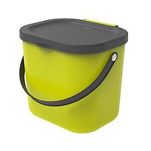 Abfalleimer Rotho ALBULA, Recycling-System, 6 l, stapelbar, Kunststoff (BPA-frei), lime grün