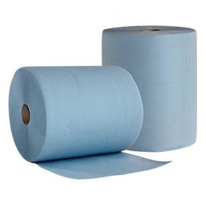 Nordvlies Putzpapier BASIC-LINE, 3-lagig, volumengeprägt & zwischenblattverleimt, Tuchgrösse ca. 380 x 360 mm, blau, 2 Rollen mit jeweils 500 Tüchern
