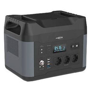 ANSMANN Powerstation PS2200AC, 3x AC Steckdose 2200 W, 2x USB-C, 3× USB-A, 1× USB-A QC, 4 Lademöglichkeiten, LED-Lampe, Tragegriffe, schwarz