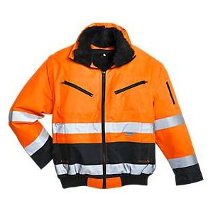 Warnschutz-Pilotjacke, orange/blau, Gr.S