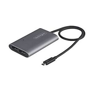 StarTech.com Thunderbolt 3 auf Dual DisplayPort Adapter DP 1.4 - Dual 4K 60Hz oder Single 8K/5K TB3 zu DP Adapter - Mac/Windows - USB/DisplayPort-Adapter - USB-C zu DisplayPort - 46 cm