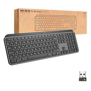 Logitech MX Keys for Business Tastatur, kabellos, 10 m Reichweite, Hintergrundbeleuchtung, 108 Tasten, Nummernblock, graphit