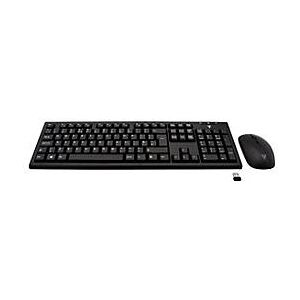 V7 Videoseven V7 CKW200UK - Tastatur-und-Maus-Set - GB - Schwarz