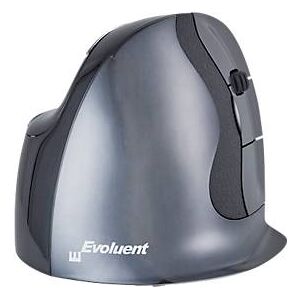 Vertikalmaus BakkerElkhuizen Evoluent D wireless, ergonomisch, USB, 5 Tasten inkl. Scrollrad, verchromt