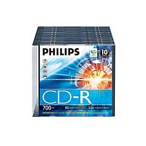 Philips - 10 x CD-R - 700 MB (80 Min) 52x - Slim Jewel Case