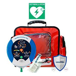 Erste-Hilfe-Wandtasche MedX5, mit Reanimations-Defibrillator SAM500P & Befüllung nach DIN 13157