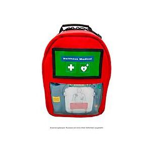 Sanitätsrucksack Parademic, für Defibrillator HeartStart HS1 o. FRED-PA-1, verstellbare Schultergurte, B 260 x T 14 x H 355 mm, Cordula, rot