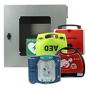 Universal Defibrillator-Aussenwandkasten, klimatisiert, beleuchtet mit Alarm, IP54, B 400 mm x T 200 mm x H 400 mm