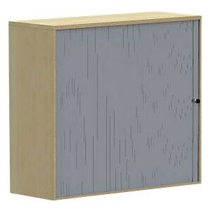 Querrollladen-Aufsatzschrank BEXXSTAR, 3 Ordnerhöhen, B 1200 x T 445 x H 1070 mm, Buche-Dekor