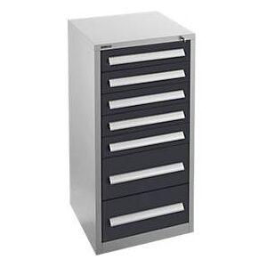 Schäfer Shop Select Schubladenschrank SF 70, 7 Schübe,  weissaluminium RAL 9006 anthrazitgrau RAL 7016