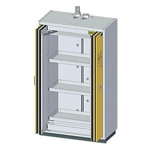 Dueperthal Sicherheitsschrank mit Falttürtechnik und Auszugsböden H/B (mm): 2085/1194