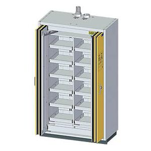 Dueperthal Sicherheitsschrank mit Falttürtechnik und Auszugsböden H/B (mm): 2085/1194