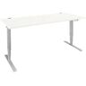 Schäfer Shop Genius Schreibtisch AERO FLEX, elektrisch höhenverstellbar, Rechteck, T-Fuss, B 1600 x T 800 x H 620-1280 mm, weiss/weissalu