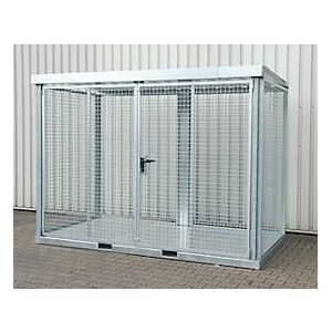 Bauer Gasflaschen-Container TYP GFC-E, abschliessbar, L 3135 x B 1570 x H 2260 mm, Tränenblechboden