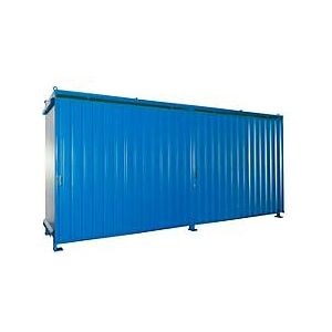 Regalcontainer BAUER CEN 59-2, Stahl, Schiebetor, B 6245 x T 1550 x H 2980 mm, blau