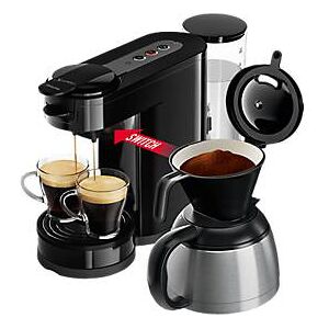 Pad- und Filterkaffeemaschine Senseo® Switch X2 HD7892/60, 2-in-1-Brühtechnologie, bis zu 7 Tassen, Thermo-Kanne, B 150 x T 400 x H 270 mm, Klavierlackschwarz