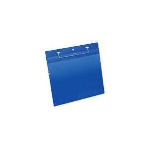 Durable Dokumententaschen mit Drahtbügel, B 297 x H 210 mm (A4 quer), 50 Stück, blau