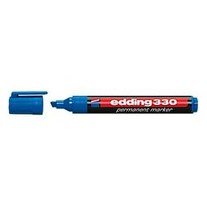 EDDING Permanent Marker 330, mit Keilspitze, 1-5 mm, 10 Stück, blau
