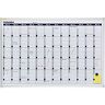 Franken Kalender X-tra!Line VO-12, Jahresübersicht, magnethaftend, Ablageschale, B 900 x H 600 mm, Stahl & Aluminium, weiss