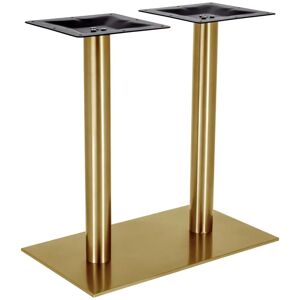 VEGA Doppeltischsäule Orio; 70x40x72 cm (BxLxH); gold; rechteckig