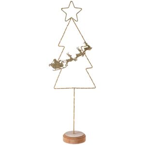 . LED-Tannenbaum Zeenat; 18x9x54 cm (BxTxH); gold/braun