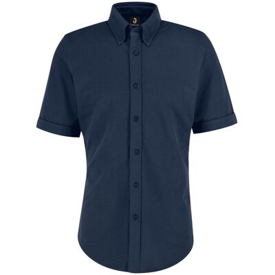 JOBELINE Herren Hemd Piqué Kurzarm; Kleidergrösse 3XL; navy JOBELINE Herren Hemd Piqué Kurzarm; Kleidergrösse 3XL; navy