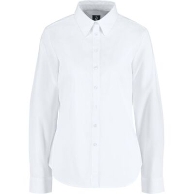 JOBELINE Damen Bluse Porter Langarm, Regular Fit; Kleidergrösse 34; weiss JOBELINE Damen Bluse Porter Langarm, Regular Fit; Kleidergrösse 34; weiss