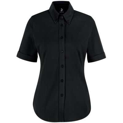 JOBELINE Damen Bluse Piqué Kurzarm; Kleidergrösse M; schwarz JOBELINE Damen Bluse Piqué Kurzarm; Kleidergrösse M; schwarz