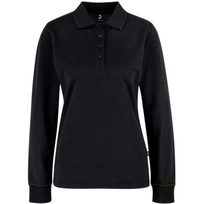 JOBELINE Damen Poloshirt Fly Langarm; Kleidergrösse S; schwarz JOBELINE Damen Poloshirt Fly Langarm; Kleidergrösse S; schwarz