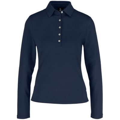 JOBELINE Damen Poloshirt Malme Langarm; Kleidergrösse S; navy JOBELINE Damen Poloshirt Malme Langarm; Kleidergrösse S; navy
